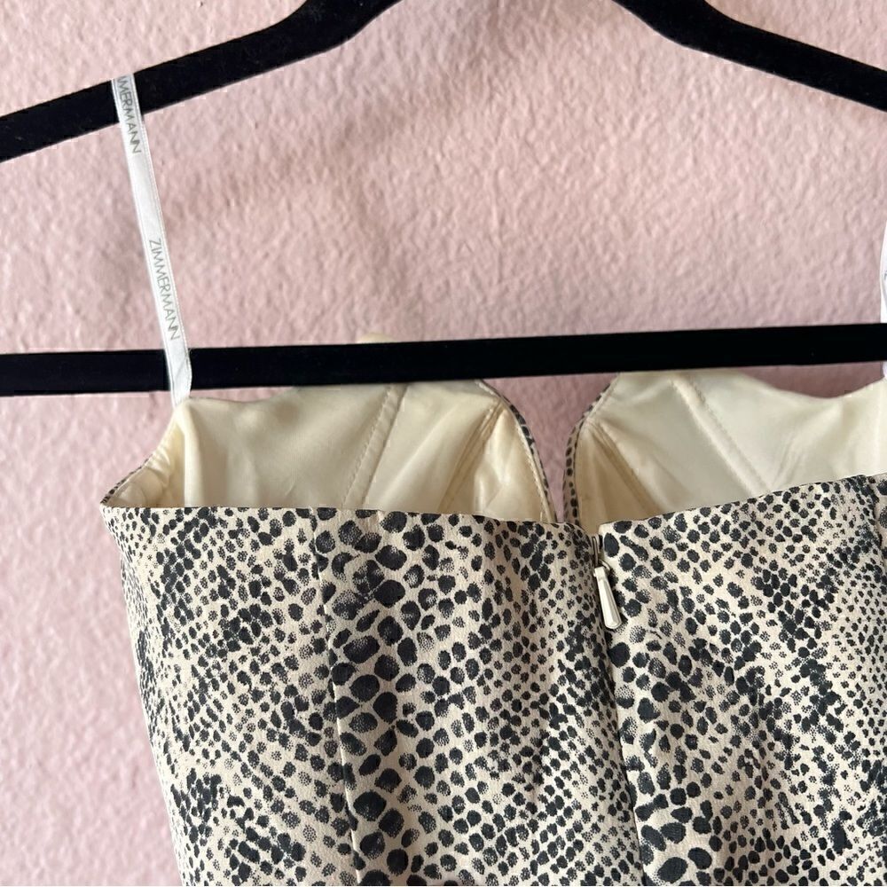 Zimmermann Monochrome Snake Print Mini Dress - Picture 9 of 16